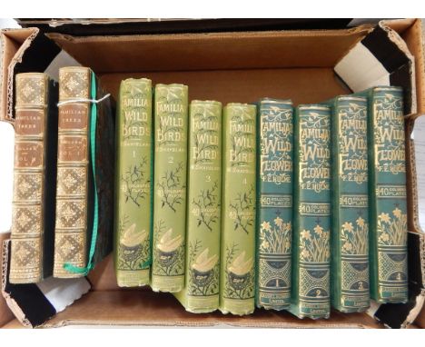 Boulger, G S "Familiar Trees, First Series", Cassell & Company, nd, two vols, lithographed plates, lithographed frontis, marb