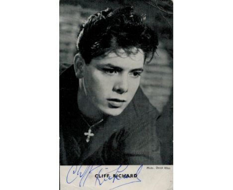Cliff Richard, OBE vintage Promo Black and White Photo 6x3.5 Inch. Is a British singer and actor. Good Condition. All autogra
