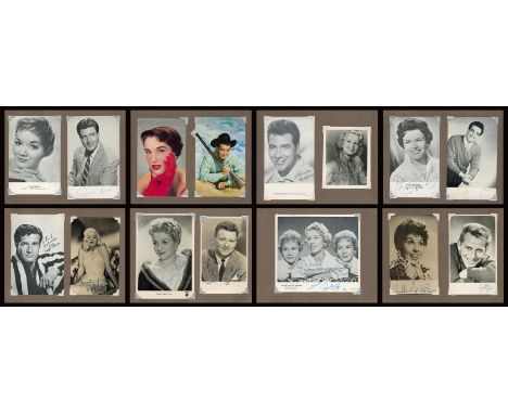 Vintage autographed photo collection in a photo album. Signed pictures from great names such as Anne Shelton, The Beverley Si