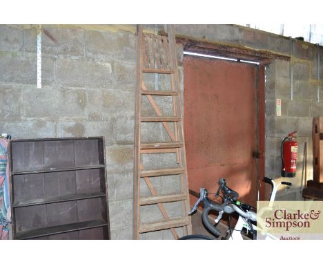A wooden step ladder