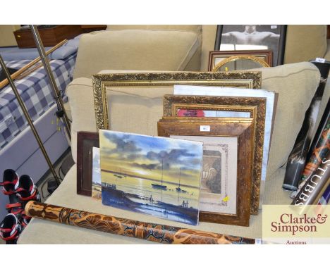 A quantity of pictures and prints
