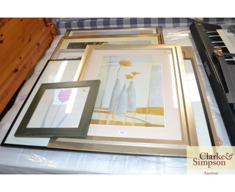 A quantity of large pictures and prints