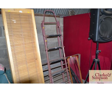 A metal step ladder