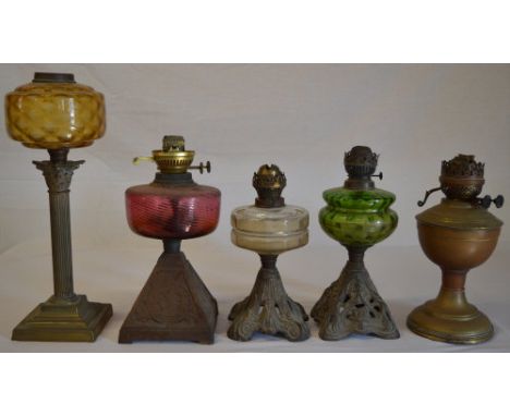 5 oil lamp bases (AF)