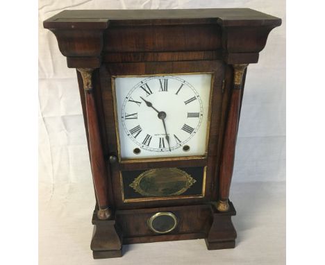 19th century American rosewood mantel clock maker Seth Thomas H41cm