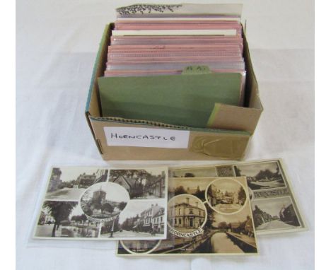 David N Robinson collection - approximately 180 Lincolnshire postcards relating to Horncastle inc Bull Ring, High Street,  To