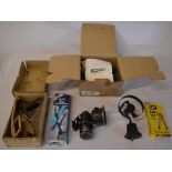 Various vintage tools including a wood plane, jointmaster,