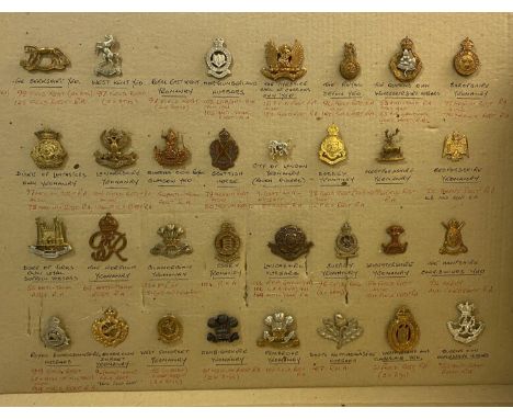 CAP BADGES: TERRITORIAL FORCES AND YEOMANRY. A collection of British Military Cap badges to include badges for the Territoria