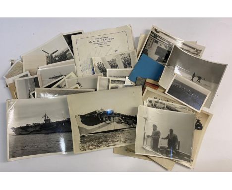 AN INTERESTING COLLECTION OF PHOTOGRAPHS AND EPHEMERA RELATING TO HMS TRACKER. A souvenir programme for the commissioning of 