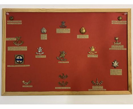 A COLLECTION OF BADGES BUTTONS AND PATCH FOR THE 3RD MADRAS REGIMENT. A collection of badges for the 3rd Madras Infantry Regi