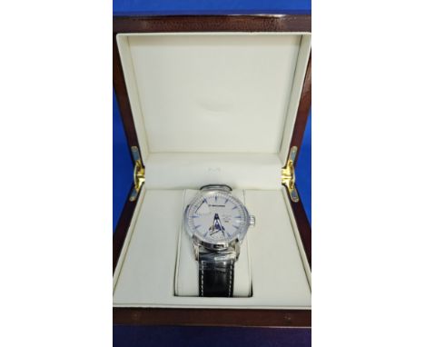 Di Bacarri 43mm Limited Edition Swiss Made Watch ETA 6498 Moonphase with Power R in original storage box. Good condition. All