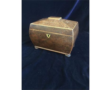 A Walnut Tea Caddy