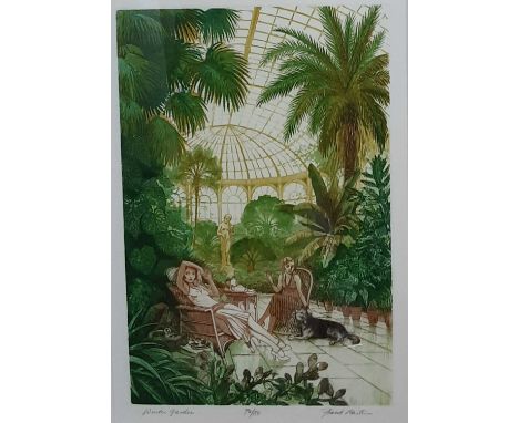 FRANK MARTIN, WINTER GARDEN artist proof etching, 1986mounted, framed and under glass, with paperworkimage 45cm x 29.5cm 
