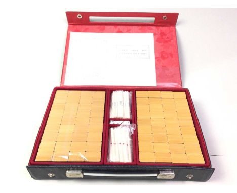 MAHJONG SET, BY GIBBONS in carrying case