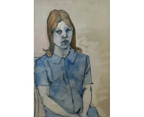 WILLIAM GEORGE FYFFE CHRISTIE (BRITISH 1918 - 1979), PORTRAIT STUDY mixed media on paper, signed and dated 1971framed and und