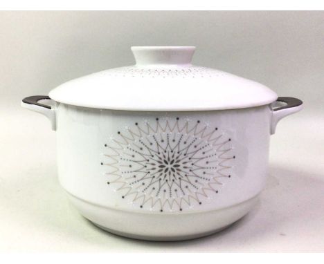 ROYAL DOULTON DINNER SERVICE, MORNING STAR PATTERN  including tureens, plates, bowls, cups and saucers