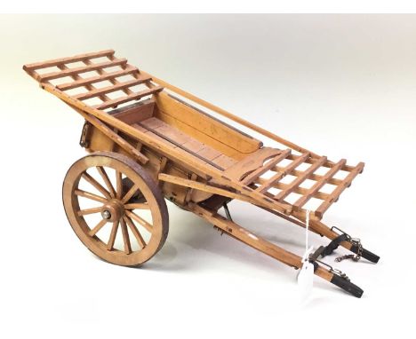 WOODEN MODEL OF A HAY CART, AND OTHER WOODEN AGRICULTURAL MODELS including a horse drawn rollerHay cart  49cm long