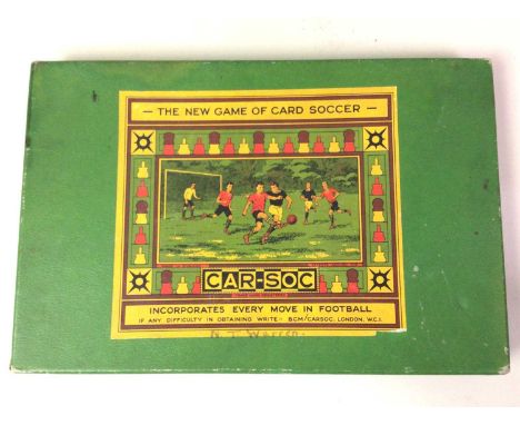 TWO VINTAGE FOOTBALL GAMES, the new game of card soccer and the "ACE" football pool game, both boxed