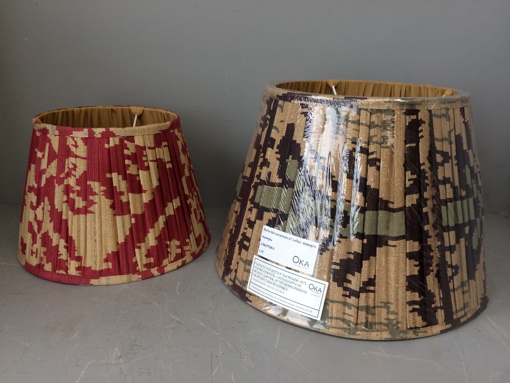 2 Silk "Oka" lampshades