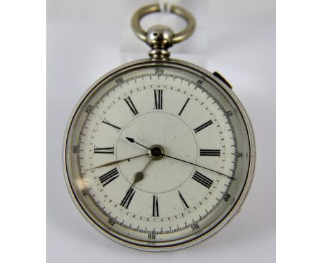 800 grade silver chronometer pocket watch