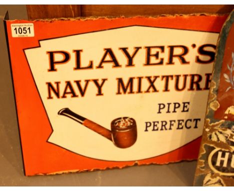 Players Navy Mixture original double sided enamel sign
