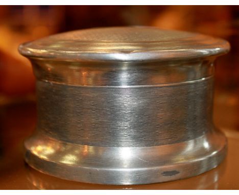 19thC pewter table snuff box