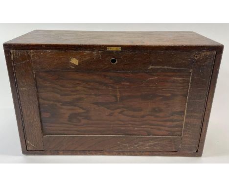 A 20th century oak engineers/tool box