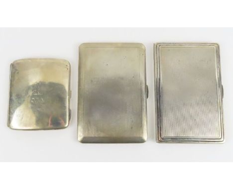 A silver cigarette case, Birmingham, 1943, with inscription to the interior - Presented to Lt Col H Lynch Blosse, by the offi