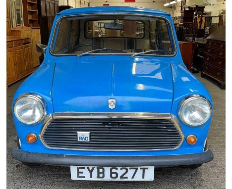 Leyland Mini Saloon, 998cc, date of registration 30/9/78. In vendor’s ownership since 26/8/81. Mileage shown as 80,000. Finis