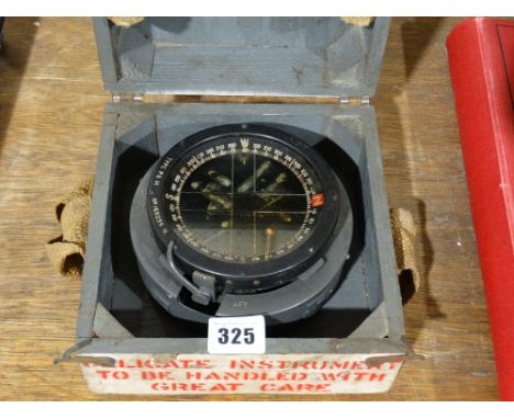     A Spitfire Compass In Original Wooden Box                                       