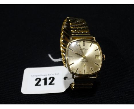     A 9ct Gold Encased Gents Rotary Seventeen Jewel Wrist Watch                     