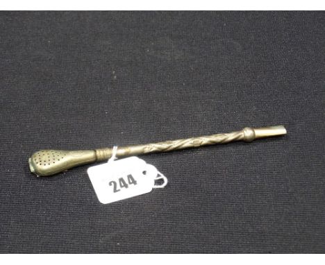     A White Metal "Opium" Pipe                                                      