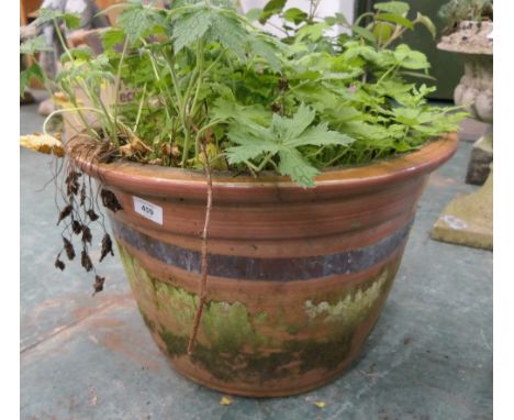 Glazed garden planter