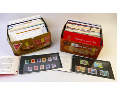 Two boxes of mint definitive Jersey stamps including First Miniature sheet and stamp books