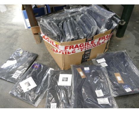 Large quantity of as new in packets blue and black Simon Jersey trousers 30" - 50"