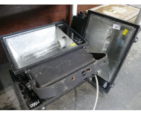 Three NVC lighting security lights/flood lights