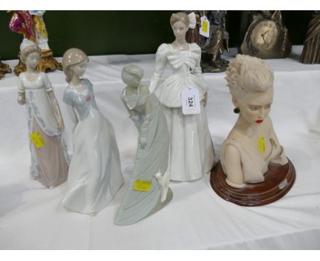 Five figurines - Nao and Lladro