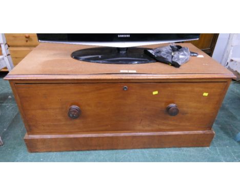 Victorian mahogany wardrobe base converted to chest