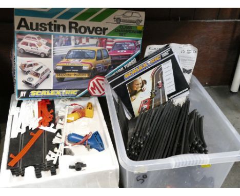Vintage Scalextric track and accessories