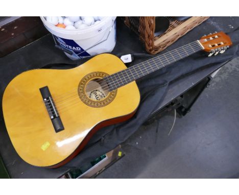 Palma Model PL34 acoustic guitar in case.