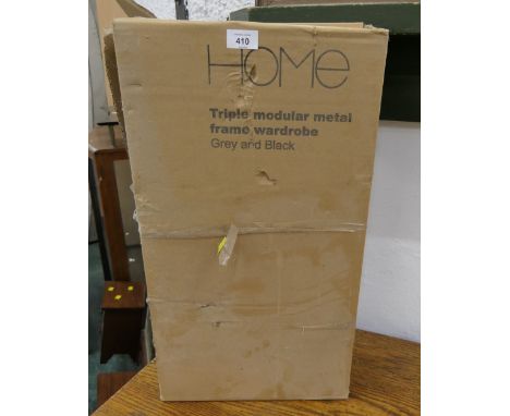 Boxed Home brand triple modular metal frame wardrobe