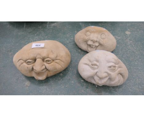 Composite cheeky face garden ornaments