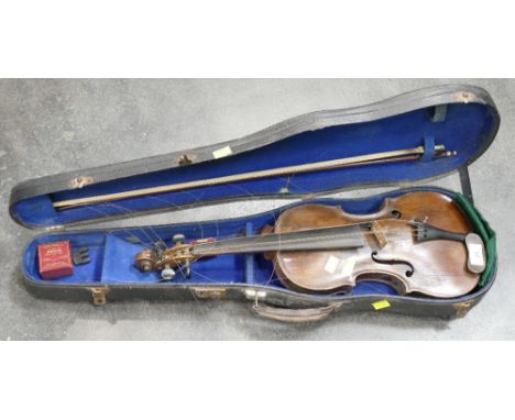 Antique violin in case