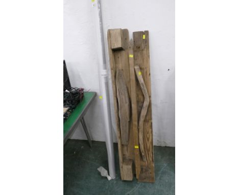 AS new 1747 mm x 980 mm roller blind and two driftwood shelves
