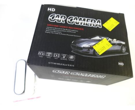Boxed HD car camera, driving video recorder
