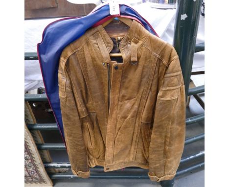 Tan coloured vintage real leather gents jacket