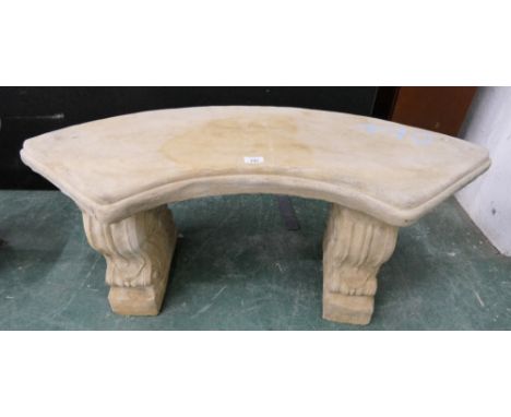 Composite classical style curved garden bench