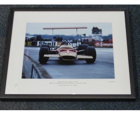 A Jarrotts motoring print of Graham Hill - Team Lotus, BRBC Daily Express International Trophy - Silverstone 1969, photograph