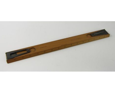 A 19thC Norton & Gregory boxwood surveyors instrument, engine divided, 41cm long.