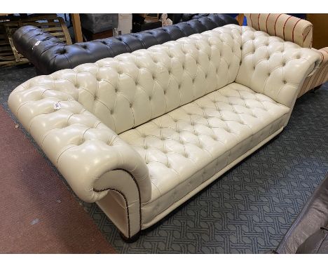 WHITE CHESTERFIELD SOFA